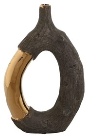 Βάζο Home ESPRIT Καφέ Χρυσό Πήλινα Σύγχρονη 20 x 8 x 31 cm