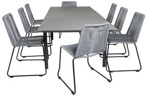 Σετ Τραπέζι και καρέκλες Dallas 3503, Polyξύλο, Μέταλλο, Σχοινί | Epipla1.gr