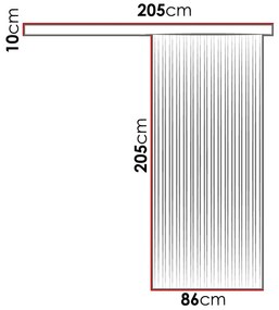 Συρόμενες πόρτες Dover 202, 22 kg, Μαύρο, Άσπρο, Πλαστικοποιημένη μοριοσανίδα, Αλουμίνιο | Epipla1.gr