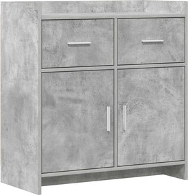 vidaXL Πλαϊνό γραφείο Γκρι Σκυροδέματος 75 x 36 x 80 εκ
