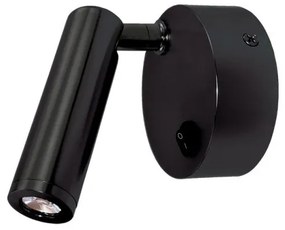 Απλίκα Φωτιστικό Τοίχου Σποτ LED 3W Μαύρο Reading Light Inyoka2 SF151AMB Aca -SF151AMB-Μαύρο SF151AMB