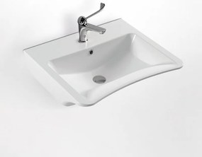 Serel Senior 3044 Κρεμαστός Νιπτήρας Εργονομικού Σχεδιασμού για Α.Μ.Ε.Α. με στήριξη για τους αγκώνες 67,5x55,5 cm