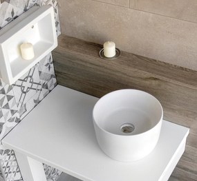 Kea White Gloss Ø31 - Επιτραπέζιος νιπτήρας