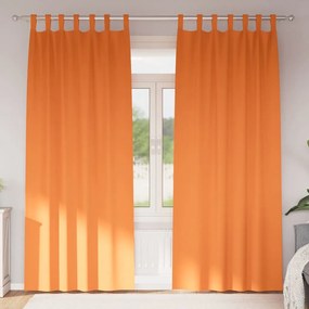 vidaXL Κουρτίνες 2 pcs Φωτεινό Πορτοκάλι 245 x 140 εκ. Πολυεστέρας