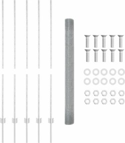 vidaXL Τεντώτο με στήριγμα Ασημί