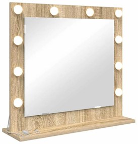 vidaXL Καθρέφτης τουαλέτας με καθρέφτη Δρύς Sonoma 60 x 55 x 18 εκ.
