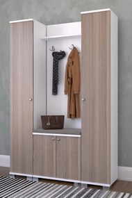 Stewehome Πορτμαντό Λευκό 120x33x177 cm
