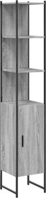 vidaXL Ντουλάπι Μπάνιου Γκρι Sonoma 33x33x185,5 εκ. Επεξεργασμένο Ξύλο