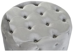 Υποπόδια DKD Home Decor Γκρι Βελούδο Ξύλο MDF (80 x 80 x 43 cm) (58 x 58 x 37 cm) (2 pcs)