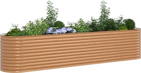 vidaXL Ανεβασμένο Κρεβάτι Καφέ 400 x 80 x 81 cm Ατσάλι