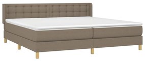 vidaXL Κρεβάτι Boxspring με Στρώμα Taupe 160x200 εκ. Υφασμάτινο
