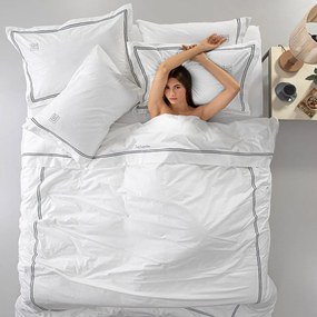 Σεντόνια Nice (Σετ 4τμχ) White-Anthracite Guy Laroche King Size 270x280cm 100% Βαμβακοσατέν