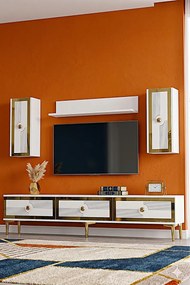 Stewehome Σετ μοντέρνας σύνθεσης τηλεόρασης με ράφι 180x30x41 cm