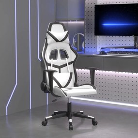 Καρέκλα Gaming Λευκό/Μαύρο από Συνθετικό Δέρμα - Λευκό