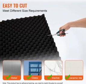 VEVOR Acoustic Foam Panels 2 Pack 48 x 24 x 2 in for Studio Wall and Ceiling