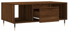 vidaXL Τραπεζάκι Σαλονιού Καφέ Δρυς 90x50x36,5 εκ. Επεξεργασμ. Ξύλο
