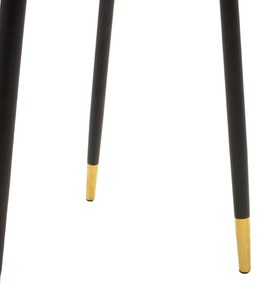 Καρέκλα Sila pakoworld βελούδο κεραμιδί-μαύρο χρυσό πόδι - Ύφασμα - 127-000063