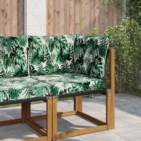 vidaXL Μαξιλάρι Καναπέ Εξωτερικού Χώρου 3 pcs Σχέδιο Φύλλου