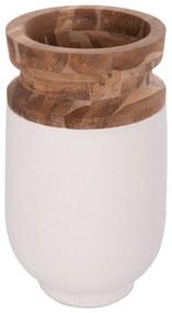 ΔΙΑΚΟΣΜΗΤΙΚΟ ΒΑΖΟ ΔΑΠΕΔΟΥ LINTER HM4662.02S FIBER CEMENT ΛΕΥΚΟ--ΞΥΛΟ ΤΕΑΚ Φ34x60Υεκ.