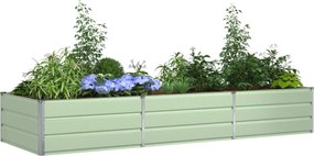 vidaXL Γλάστρα Παστέλ Πράσινο 290 x 100 x 45 εκ Επικαλυμμένος Χάλυβας