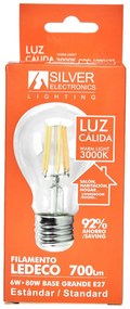 Σφαιρική Λάμπα LED Silver Electronics 1980627 6 W E27 700 lm (3000K)