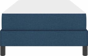 vidaXL Κρεβάτι με ελατήρια με στρώμα Μπλε 100 x 200 cm ύφασμα