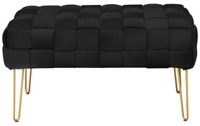 Σκαμπό Wenzo βελούδο σε μαύρη απόχρωση 82x43x46εκ 82x43x46 εκ.