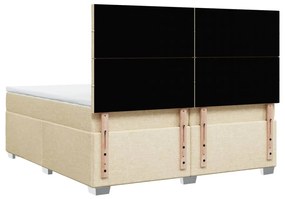 ΚΡΕΒΑΤΙ BOXSPRING ΜΕ ΣΤΡΩΜΑ ΚΡΕΜ 200X200 ΕΚ. ΥΦΑΣΜΑΤΙΝΟ 3290600