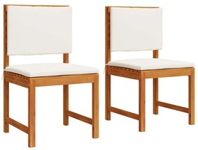 vidaXL Καρέκλα Κήπου Χωρίς Χερούλι 2 pcs Καφέ 50 x 50 x 91 εκ.