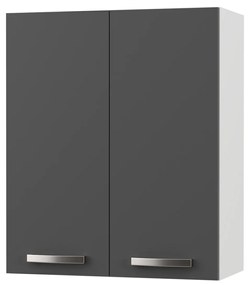 CHARLOTΤE Πάνω Ντουλάπι 60x30.5x71.8εκ με μεταλλικά χερούλια Γραφίτης SO-CV60GR