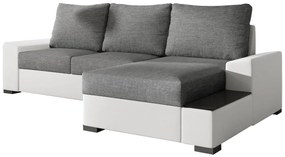Γωνιακός καναπές Nero-Δεξιά-Λευκό - Ανθρακί