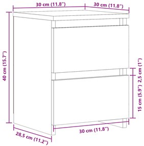 ΚΟΜΟΔΙΝΑ 2 ΤΕΜ.ΑΡΤΙΣΙΑΝΗ ΔΡΥΣ 30X30X40 ΕΚ. ΕΠΕΞ. ΞΥΛΟ 855849