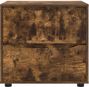 vidaXL Ντουλάπι αποθήκευσης Καπνιστό Δρύς 60 x 48 x 57 εκ
