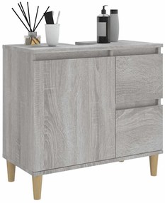 vidaXL Ντουλάπι Μπάνιου Γκρι Sonoma 65x33x60 εκ. Επεξεργασμένο Ξύλο