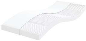 vidaXL Στρώμα Αφρού 7 Ζωνών Σκληρότητα 20 ILD Λευκό 80x220 εκ.