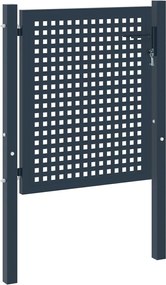 vidaXL Πόρτα Περίφραξης Ανθρακί 102x75 εκ. Ατσάλι