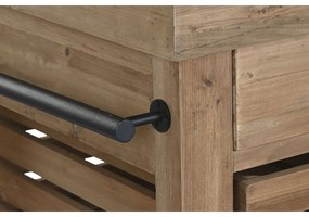 Ντουλάπι κουζίνας Home ESPRIT Μαύρο Φυσικό 142 x 75 x 96 cm