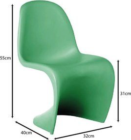 BLEND Kid Καρέκλα, PP Πράσινο  32x40x55cm