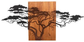 WALL DECORATION TREE FIGURE  METAL-WOOD 148x3x70Hcm.