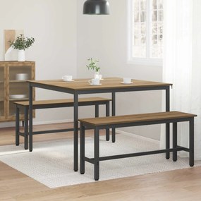 vidaXL Τραπεζαρίες 110 x 110 x 75 cm ΜΕΤΑΛΛΟ Ορθογώνιος