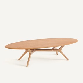 Οβάλ τραπεζάκι σαλονιού από μασίφ δρυ, MARICIELO