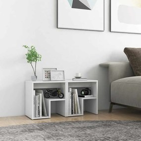 vidaXL Κομοδίνα 2 τεμ. Λευκά 40 x 30 x 40 εκ. από Επεξ. Ξύλο