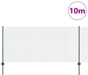 vidaXL Σετ Φράχτη  Σετ 2 Πράσινο Μέταλλο 10 x 1 μ Φράχτης Κήπου
