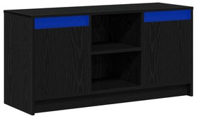 vidaXL Βάση Τηλεόρασης με LED Φώτα σε Μαύρο Δρυ, διαστάσεις 100x34x50 εκ, φτιαγμένη από επεξεργασμένο ξύλο