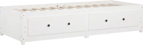 vidaXL Καναπές Κρεβάτι Χωρίς Στρώμα Λευκό 90x200 εκ. Μασίφ Ξύλο Πεύκου