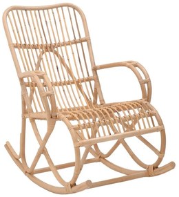 Καρέκλα - Κουνιστή πολυθρόνα Cormeny rattan pe σε φυσική απόχρωση 108x71x103εκ 68x109x103 εκ.