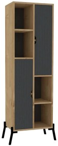 Βιβλιοθήκη Sorrento 835PUQ5308 48,2x30x160cm Oak-Anthracite