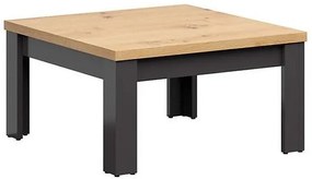 Τραπεζάκι σαλονιού Boston CG108, Artisan δρυς, Γραφίτης, 40x75x75cm, Πλαστικοποιημένη μοριοσανίδα, Γωνιακός