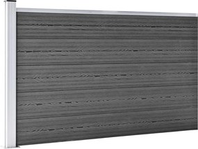 vidaXL Σετ Πάνελ Περίφραξης Μαύρο 526 x 105 εκ. από WPC