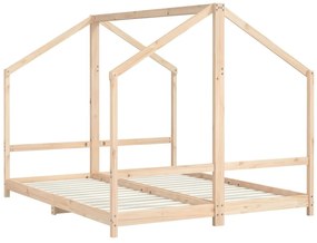 vidaXL Πλαίσιο Παιδικού Κρεβατιού 2x(80x200) εκ. από Μασίφ Ξύλο Πεύκου